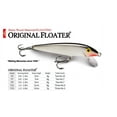 thumbnail image 2 of Rapala Original Floating Minnow 09 Fishing Lure 3.5" 3/16oz Silver, 2 of 2