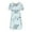 Light Blue#1, variant on Xuniizn Summer Dresses for Women Floral Print V Neck Ruffle Sleeve Beach Flowy Sundress Holiday Casual Breathcble Slim A-Line Boho Midi Dress, S-2XL