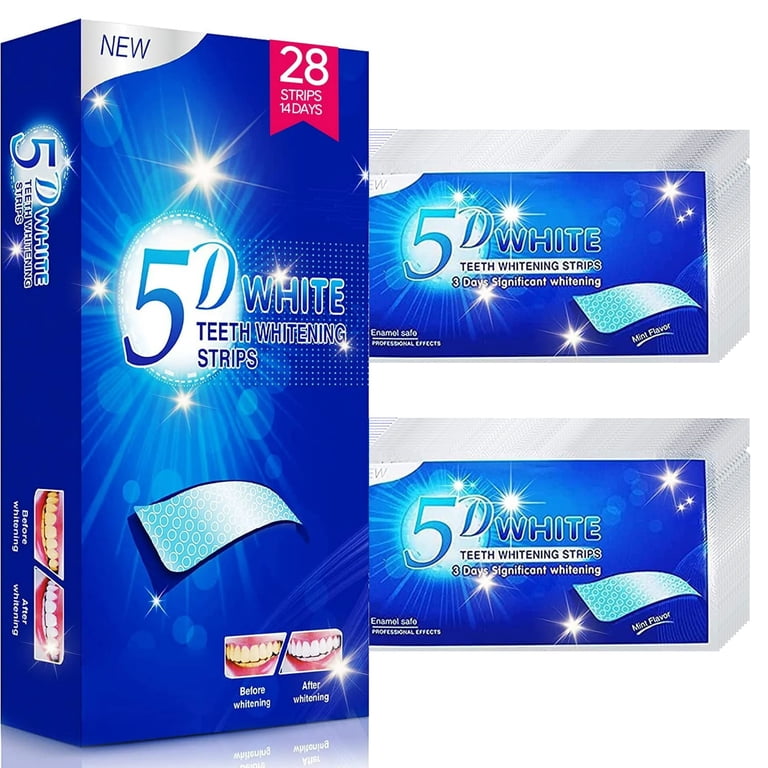 MUNXSRI Teeth Whitening Kit, 56 Strips for Sensitive Teeth, Enamel