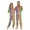 W145, variant on joogoo Rainbow Stripe Checkered Unisex Adults Onesies Pajamas Jumpsuits L