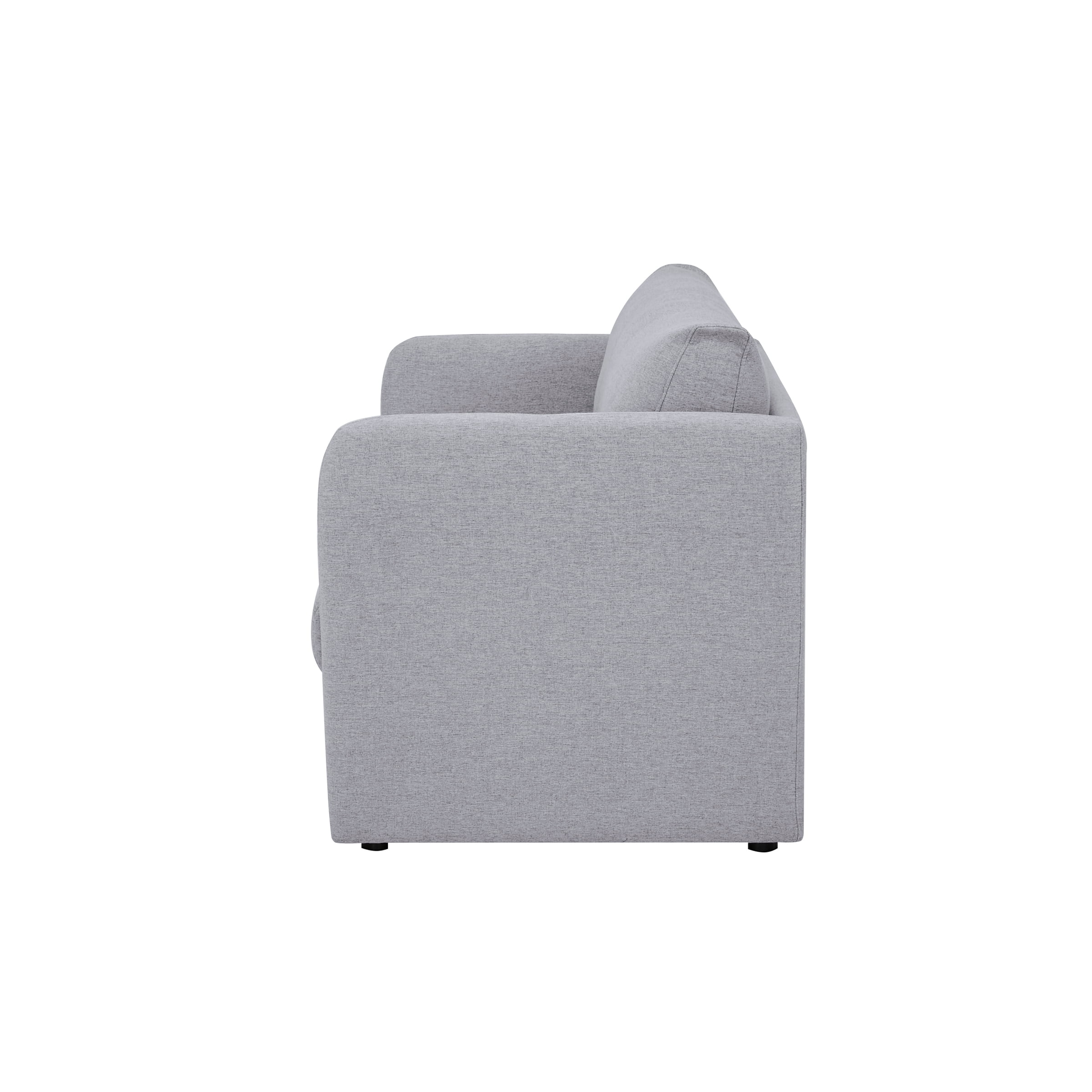 A&D Home Newberry Polyester Loveseat, 2 Person Sleeper Sofa, Light Gray