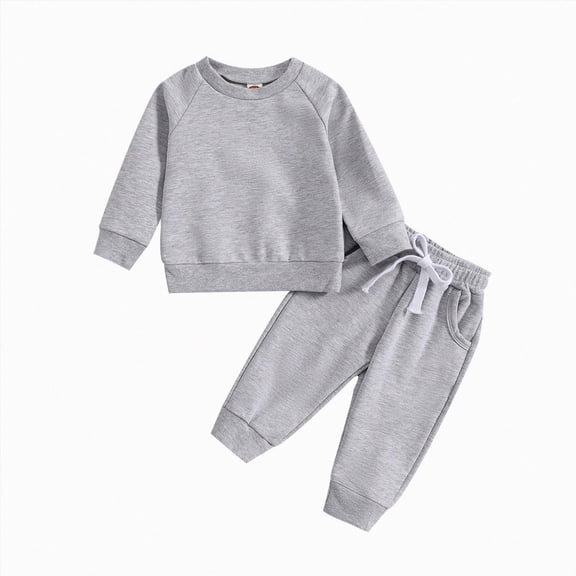 xaweyi Fall Baby Boy Pant Set Toddler Crewneck Long Sleeve Pullover Sweatshirt Sweatpant 2Pcs Winter Outfits Clothes,Sizes 18-24 Months
