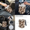 thumbnail image 7 of Renewold Car Seat Cover Full Set 14 Pack, with Steering Wheel Seat Belt Rear View Mirror Center Console Trash Can Coaster Gear Shift Knob Cover Set Universal Fit Most Vehicles, Fashion Cow Print, 7 of 7