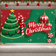 thumbnail image 2 of Decorative Design Christmas Banner Holiday Tree Candy Cane for Christmas Party Decoration Indoor Celebration Winter Event, 2 of 9