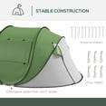thumbnail image 5 of Outsunny Pop Up Tent, Instant Camping Tent with Porch and Carry Bag, 3000mm Waterproof, for 2-3 People, Green, (Poles Included),, 5 of 10