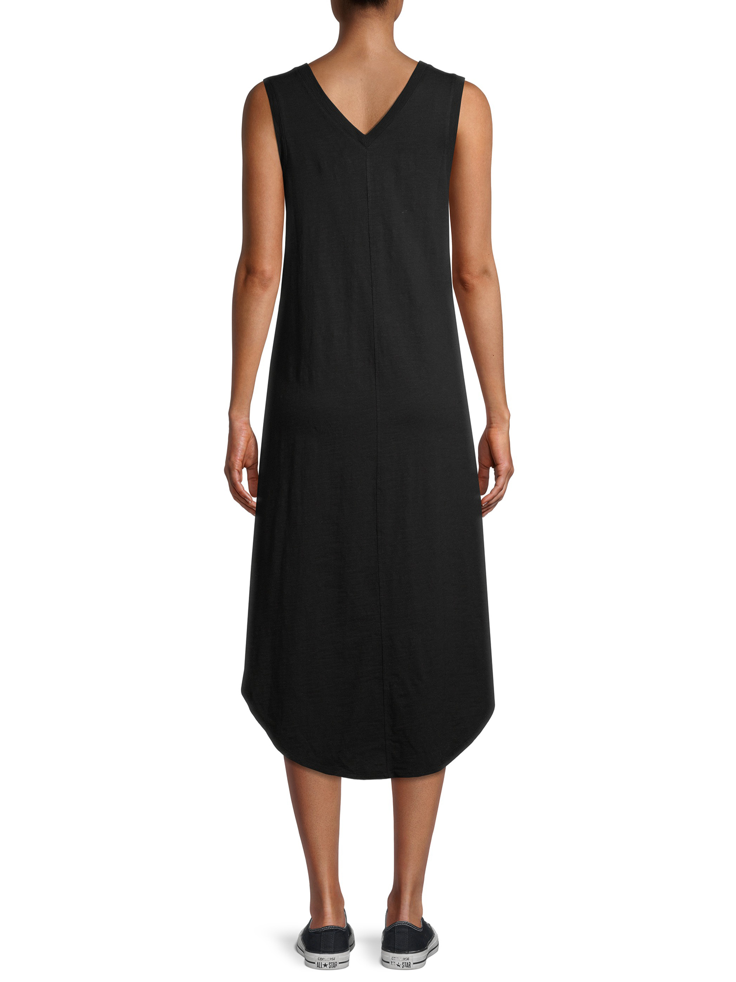 Double v neck dress online