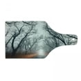 thumbnail image 1 of Mystic Cutting Board, Road Towards the Cloudy Autumn Sky Trees Golden Yellow Leaves on the Ground Art, Decorative Tempered Glass Cutting and Serving Board, Wine Bottle Shape, Grey Red, by Ambesonne, 1 of 1