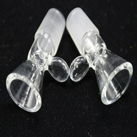 Clear Glass Slides - 14/18mm Male Glass Slide Bowl With Round Handle Clear Slide Funnel Type