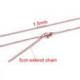 thumbnail image 1 of AHKNORMAILCUI 5 Pcs/lot Chaîne en Acier Inoxydable 1 1.5 2mm Rolo Collier Chaîne en Or 40 45 50 60CM Long Collier Fermoir Homard, 1 of 5