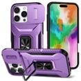 thumbnail image 1 of Funda para GANGXUN iPhone 16 Pro Max - Soporte metálico, Función magnética, Morado, 1 of 5