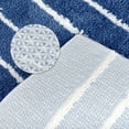 thumbnail image 4 of REGALWOVEN Striped Bathroom Rug, Non-Slip Soft Fluffy Bath Carpet, Water Absorbent Bathmat for Tub, Shower Dark Blue 20" x 32", 4 of 6