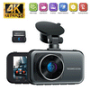 TOGUARD 4K Dual Dash Cam for Cars UHD 2160P+1080P Front and Rear Dash Camera, 3" Display Car Dashboard Camera Battery Drive Recorder Parking Mode G-Sensor Support 256GB SD Card