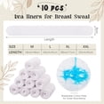 thumbnail image 2 of 10 Pcs Cotton Bra Liners Boob Sweat Pads 3 Layer Rectangle Under Bra Pads Sweat Liners for Women Sweating Supplies(18inch, M White), 2 of 7