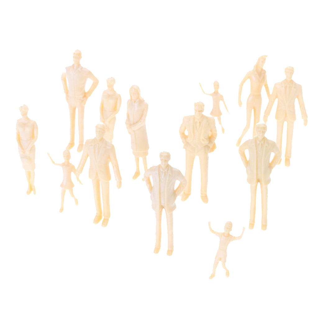 Pack of 20 1:25 Colorful Model People Figures for Scenery Sandtable Accs 
