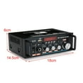 thumbnail image 5 of 600W HIFI Bluetooth Power Amplifier Car/Home Theater Digital Power Audio Amplificador For Speaker Treble Bass Control FM USB, 5 of 6