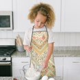 thumbnail image 4 of Pioneer Flower Floral Print Pattern Kids Aprons for Girls and Boys,Adjustable Neck Strap Toddler Aprons for Kids Cooking Baking, 4 of 7