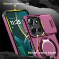 thumbnail image 5 of for Motorola Moto G 5G 2025 / G 2026 / G Play 2026, Military Grade Shockproof Bumper Rugged Rotating Stand Ring Holder Anti-Scratch Magnetic Cover Compatible with Car Mount Case,Cherry red, 5 of 11