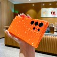 thumbnail image 5 of Compatible with Samsung Galaxy S23 Ultra Case, Cute Glitter Sparkly Bling Phone Cover for Women Girls (Orange), 5 of 13
