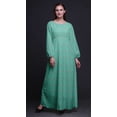 thumbnail image 4 of Bimba Moss Georgette Cheddar Carnation Floral Printed Womenâ€™s Long Sleeve MaxiÂ&nbsp;DressÂ&nbsp;Elastic Waist Gown-XX-Large, 4 of 5