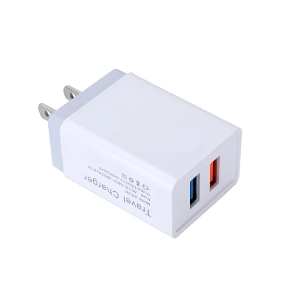 2-Port Usb 2.0 Wall Charger Travel Ac Power Adapter For Universal Cell Phone