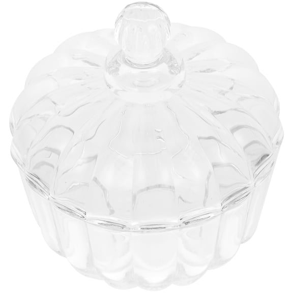 DRAFIDEEP Glass Cookie Jar 1 Candies And Chocolate 11.8X11.8X4.3In