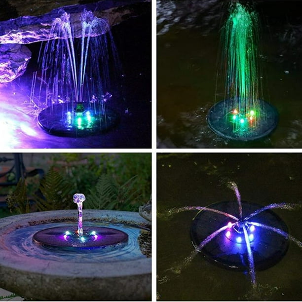 Pompe d'aquarium avec 4 lumières LED colorées, pompe à eau 300l/h