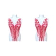 thumbnail image 1 of Injueey Los apliques de encaje de diamantes de imitación bordados con cuentas 3D de moda para proyectos de bricolaje con materiales son rojos rojo b 2piezas, 1 of 6