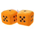 thumbnail image 2 of 2x2 Dados Retro Difusos Con Puntos De Felpa Dados Colgante Ornamento Amarillo, 2 of 5