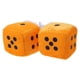 thumbnail image 2 of 2x2 Dados Retro Difusos Con Puntos De Felpa Dados Colgante Ornamento Amarillo, 2 of 5