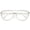Silver / Clear, variant on sunglassLA Female Oversize Metal Frame Thin Temple Clear Flat Lens Aviator Eyeglasses 62mm (Gold / Clear) - 62mm