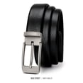 thumbnail image 6 of INXX STREET Cowhide Leather Alloy Pin Buckle Black Soft Belt for Men Waist 42 inch Business Casual Durable,Gift Box&Width 1.5 inch, 6 of 12