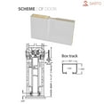 thumbnail image 5 of Sliding French Pocket Door 28 x 80 inches with Panels | Lucia 2661 Matte White | Kit Trims Rail Hardware | Solid Wood Interior Bedroom Sturdy Doors, 5 of 6