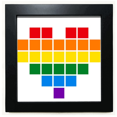 thumbnail image 1 of Arc-en-ciel Petite Boîte Coeur LGBT Noir Cadre Carré Photo Mur Table, 1 of 3