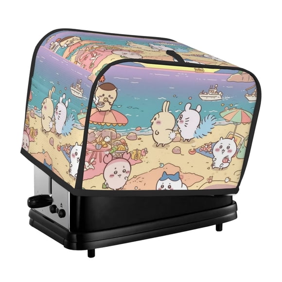 Chiikawa Housse de Grille-Pain 2 Tranches, Housse Anti-Poussière et Protection contre les Empreintes Digitales-Polyester, Housses pour Petits Appareils de Cuisine