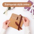 thumbnail image 3 of BESTYASH 50Pcs Coffee Color Kraft Paper Envelopes with Ribbon Bow for Holiday Cards and Special Occasions, 3 of 6