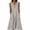 Beige, variant on TAGOLD Womens Sleeveless V-Neck Dress Striped Print Dress With Pocket Loose Casual Style For Summer Outdoor