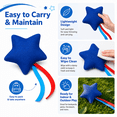 thumbnail image 4 of Star-Shaped Canvas Bean Bag Toss Prop With Rope Tails, Quartz Sand Filled Target Toss Game for Outdoor Games, Blue, 4 of 6