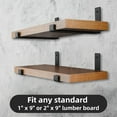 thumbnail image 4 of L Shelf Brackets Heavy Duty with Lip Floating Hook Iron J Shelf Bracket Wall Mounted Rustic Shelving Support Brackets, 4 of 8