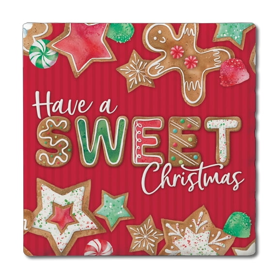 Thirstystone Sweet Christmas Single Tumbled Tile Stone Coaster Create Your Own Set