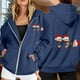 thumbnail image 2 of WILLBEST Sudadera Deportiva para Mujer, con Estampado Navideño, Cremallera, Manga Larga, Bolsillo, Cordón Ajustable, Estilo Casual con Capucha, Modelo 1918 Grande, 2 of 8