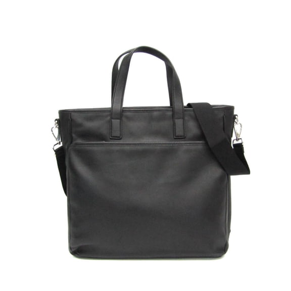 Pre-Owned Prada Men's Leather Handbag,Shoulder Bag Black (Good)