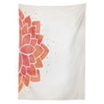 thumbnail image 3 of Ambesonne Lotus Tablecloth Rectangular Table Cover, Aquarelle Half Flower Art, 60"x90", Coral Pale Peach, 3 of 4