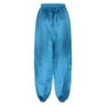 thumbnail image 5 of YiZYiF Mens Satin Belly Dance Harem Pants Loose Fit Trousers Bloomers Arabian Prince Outfits Light Blue M, 5 of 7