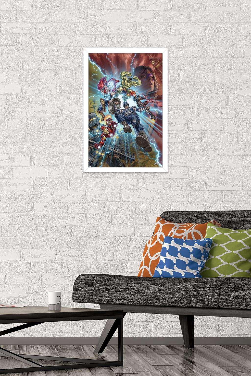 Marvel's Avengers - Battle Wall Poster, 14.725" x 22.375", Framed