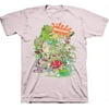 Mens Nickelodeon 90s Throwback Shirt - Retro Nick Group tee - Classic Nick Graphic T-Shirt (Soft Pink, XX-Large)
