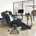 thumbnail image 6 of Executive Office Chair With Footrest-6 Point Massage & heated , High Back PU Leather & ergonomic Lumbar Support, 6 of 9