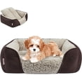 thumbnail image 1 of Washable Dog Bed with Removable Cushion for Medium Small Dogs Easy to Wash Pet Sofa Bed with Side Rectangle Bolster Cat Bed Calming Cuddle Puppy Bed Slip Bottom CM, 1 of 6