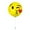 Smile Blowing Kiss, variant on PMU Emoji Balloons 9 inch Pre-Inflated with Stick (Heart Shaped Eyes) (1/pkg) Pkg/1