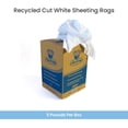 thumbnail image 2 of A&A Wiping Cloth- Recycled Cut White Sheeting Rags, Strong & Absorbent Cleaning Rags for All Clean-up Purposes, 5 Pound Box, 2 of 10