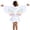 V46-White, variant on WhouRiu Girls Knit Cover Up Dress Fashion Graphic Long Sleeve Hooded Zip Up Dresses With Pockets Kids Comfortable Cute Casual Wear,4-5 Years